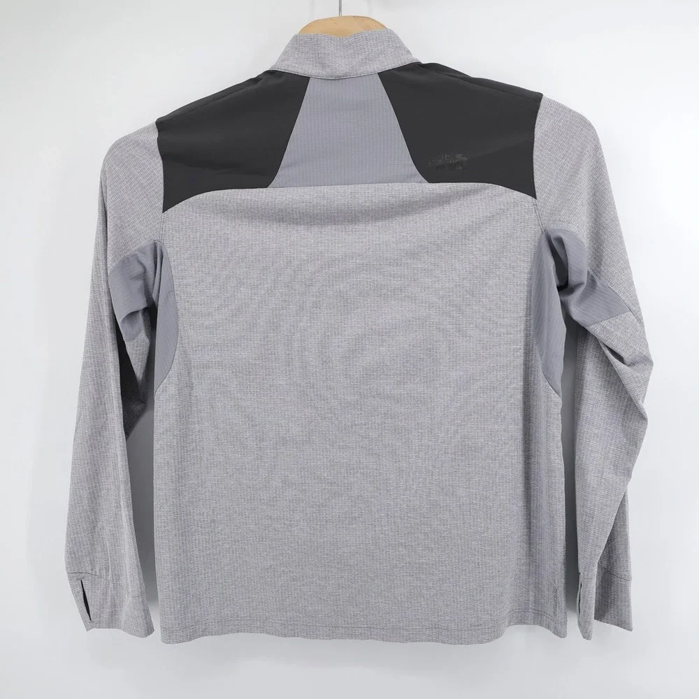 The North Face FlashDry-XD 1/4 Zip Performance‎ Gray Long Sleeve Mens Large